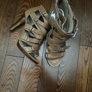 MICHAEL Michael Kors Tan Strappy Heels